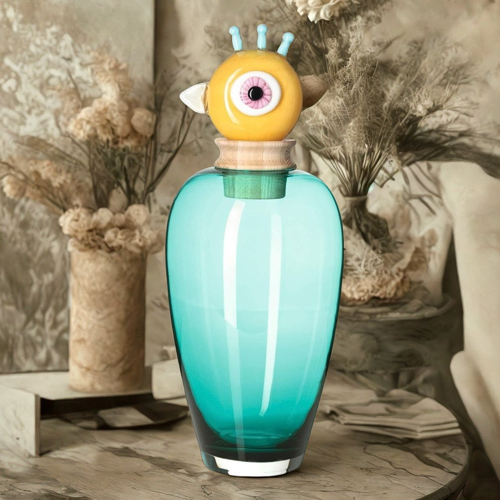 Leonardo Papageno Turquoise Glass Vase – Award-Winning Handmade Design